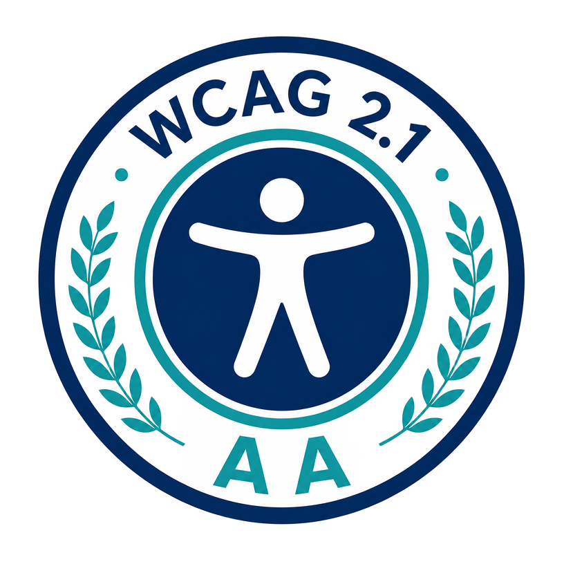 WCAG 2.1 AA certification badge